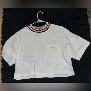 Gotcha White Cropped Tee